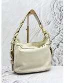COACH HOBO SHOULDER BAG IN IVORY CALFSKIN LEATHER