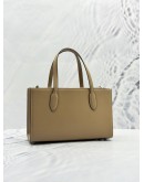 (LIKE NEW) COACH NINA SMALL TOTE TOP HANDLE AND SHOULDER BAG IN TAUPE CALFSKIN LEATHER