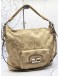 COACH KRISTIN HOBO SHOULDER BAG IN BEIGE CANVAS WITH CALFSKIN LEATHER
