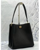 (LIKE NEW) COACH CHARLIE BUCKET SHOULDER BAG IN BLACK PEBBLED LEATHER