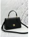 (LIKE NEW) COACH TILLY TOP HANDLE BAG IN BLACK GRAINED CALFSKIN LEATHER