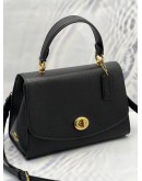 (LIKE NEW) COACH TILLY TOP HANDLE BAG IN BLACK GRAINED CALFSKIN LEATHER