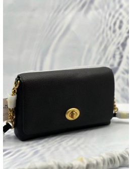 (BRAND NEW) COACH CROSSTOWN CROSSBODY BAG IN BLACK PEBBLED LEATHER