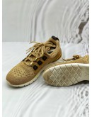 (CNY PROMO) LOUIS VUITTON AFTERGAME SNEAKERS SIZE 38 IN GOLD FABRIC WITH LEATHER