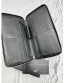 MONT BLANC TRAVEL WALLET IN BLACK LEATHER -FULL SET-