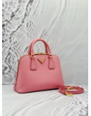 (LIKE NEW) PRADA PROMENADE SMALL BAG IN LIGHT PINK SAFFIANO LUX LEATHER