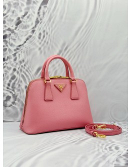 (LIKE NEW) PRADA PROMENADE SMALL BAG IN LIGHT PINK SAFFIANO LUX LEATHER