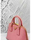 (LIKE NEW) PRADA PROMENADE SMALL BAG IN LIGHT PINK SAFFIANO LUX LEATHER