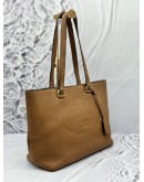 PRADA TOTE SHOULDER BAG IN BROWN LEATHER 