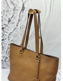 PRADA TOTE SHOULDER BAG IN BROWN LEATHER 