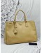 PRADA GALLERIA LARGE TOTE BAG IN BEIGE SAFFIANO LUX LEATHER
