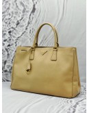 PRADA GALLERIA LARGE TOTE BAG IN BEIGE SAFFIANO LUX LEATHER