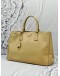 PRADA GALLERIA LARGE TOTE BAG IN BEIGE SAFFIANO LUX LEATHER