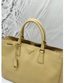 PRADA GALLERIA LARGE TOTE BAG IN BEIGE SAFFIANO LUX LEATHER