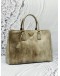 PRADA GALLERIA LARGE DOUBLE ZIP TOTE BAG IN BEIGE PATENT LEATHER