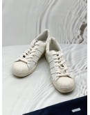 (CNY PROMO) PRADA X ADIDAS SUPERSTAR LOW CUT SNEAKERS SIZE 6 IN WHITE LEATHER