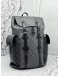 MICROCHIP LOUIS VUITTON CHRISTOPHER MM BACKPACK IN BLACK AND GREY MONOGRAM ECLIPSE CANVAS WITH LEATHER