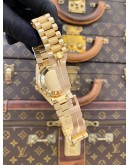 ROLEX DAY-DATE 36 PRESIDENT BARK 18K 750 YELLOW GOLD REF 18248 DIAMOND DIAL 36MM AUTOMATIC WATCH