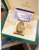 ROLEX DAY-DATE 36 PRESIDENT BARK 18K 750 YELLOW GOLD REF 18248 DIAMOND DIAL 36MM AUTOMATIC WATCH