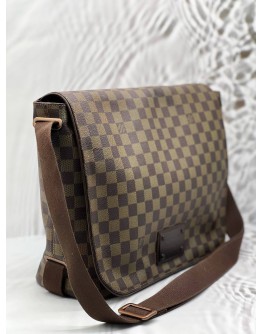 (CNY PROMO) LOUIS VUITTON BROOKLYN MESSENGER BAG IN BROWN DAMIER EBENE CANVAS