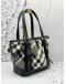 (RAYA PROMO) BURBERRY LOWRY HOBO SHOULDER BAG IN BLACK BEAT CHECK NYLON WITH PATENT LEATHER
