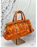 (RAYA PROMO) PRADA GAUFRE TOTE BAG IN ORANGE NYLON WITH LEATHER