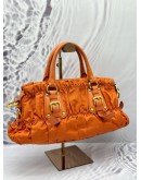 (RAYA PROMO) PRADA GAUFRE TOTE BAG IN ORANGE NYLON WITH LEATHER