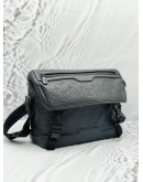 (LIKE NEW) MICROCHIP LOUIS VUITTON VOYAGER PM MESSENGER BAG IN BLACK MONOGRAM SHADOW LEATHER
