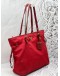 (CNY PROMO) PRADA TOTE SHOULDER BAG IN RED TESSUTO WITH LEATHER