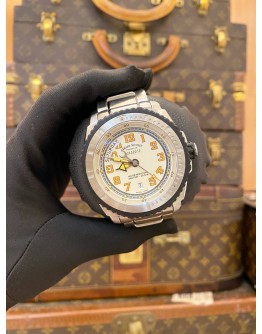 2006 ARMAND NICOLET S05 DAY DATE REF 9160-G-M9168 WHITE DIAL 44MM AUTOMATIC WATCH -FULL SET-