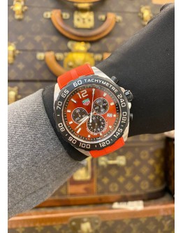 (LIKE NEW) 2023 TAG HEUER FORMULA 1 CHRONOGRAPH REF CAZ101AN RED DIAL 43MM QUARTZ WATCH -FULL SET-