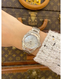 (LIKE NEW) 2016 TAG HEUER AQUARACER LADY REF WAY1312 MOTHER OF PEARL DIAL 32MM QUARTZ WATCH -FULL SET-