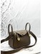 (BRAND NEW) 2023 HERMES MINI LINDY IN ETOUPE CLEMENCE LEATHER -FULL SET-