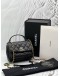 (CNY PROMO) CHANEL MINI TOP HANDLE FLAP BAG IN BLACK LEATHER -FULL SET-