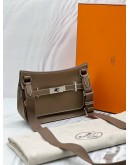 (CNY PROMO) (BRAND NEW) HERMES JYPSIERE MINI BAG IN ETOUPE VEAU EVERCOLOR -FULL SET-