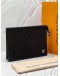 (CNY PROMO) (LIKE NEW) LOUIS VUITTON POCHETTE VOYAGE MM IN BLACK TAIGA LEATHER -FULL SET- 
