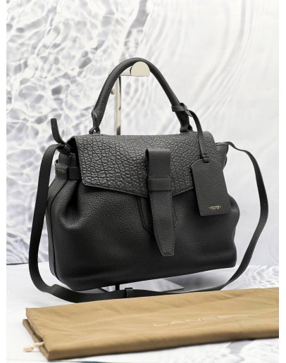(CLEAR STOCK) LANCEL CHARLIE TOP HANDLE BAG IN BLACK LEATHER