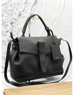 (CLEAR STOCK) LANCEL CHARLIE TOP HANDLE BAG IN BLACK LEATHER