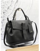 (CLEAR STOCK) LANCEL CHARLIE TOP HANDLE BAG IN BLACK LEATHER