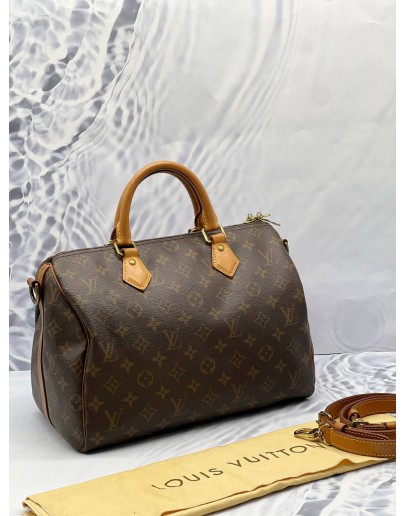 (CNY SALE) LOUIS VUITTON SPEEDY BANDOULIERE 30 IN BROWN MONOGRAM CANVAS