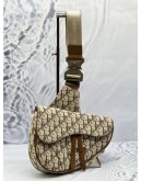 (CNY PROMO) CHRISTIAN DIOR CACTUS JACK SADDLE IN BEIGE WITH BROWN OBLIQUE JACQUARD
