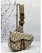(CNY PROMO) CHRISTIAN DIOR CACTUS JACK SADDLE IN BEIGE WITH BROWN OBLIQUE JACQUARD
