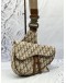 (CNY PROMO) CHRISTIAN DIOR CACTUS JACK SADDLE IN BEIGE WITH BROWN OBLIQUE JACQUARD