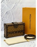 (CNY PROMO) (UNUSED) LOUIS VUITTON PETITE MALLE IN BROWN REVERSE MONOGRAM CANVAS -FULL SET-