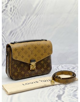 (CNY PROMO) (LIKE NEW) LOUIS VUITTON POCHETTE METIS IN BROWN REVERSE MONOGRAM CANVAS 