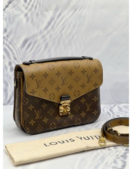 (CNY PROMO) (LIKE NEW) LOUIS VUITTON POCHETTE METIS IN BROWN REVERSE MONOGRAM CANVAS 