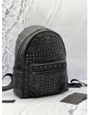(CNY PROMO) MCM STARK SWAROVSKI CRYSTAL BACKPACK IN BLACK VISETOS LEATHER