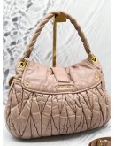 (CNY PROMO) MIU MIU HOBO SHOULDER BAG IN PINK MATELASSE LEATHER