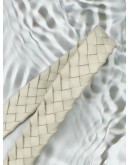 (CNY PROMO) BOTTEGA VENETA SHOULDER STRAP IN OFF WHITE WOOVEN LEATHER