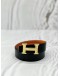 (CNY PROMO) HERMES CONSTANCE REVERSIBLE BELT SIZE 100 CM IN BLACK WITH ORANGE LEATHER